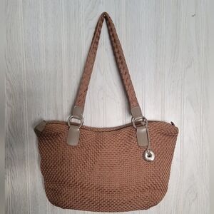 The Sak Tan Purse/Handbag with Woven Pattern